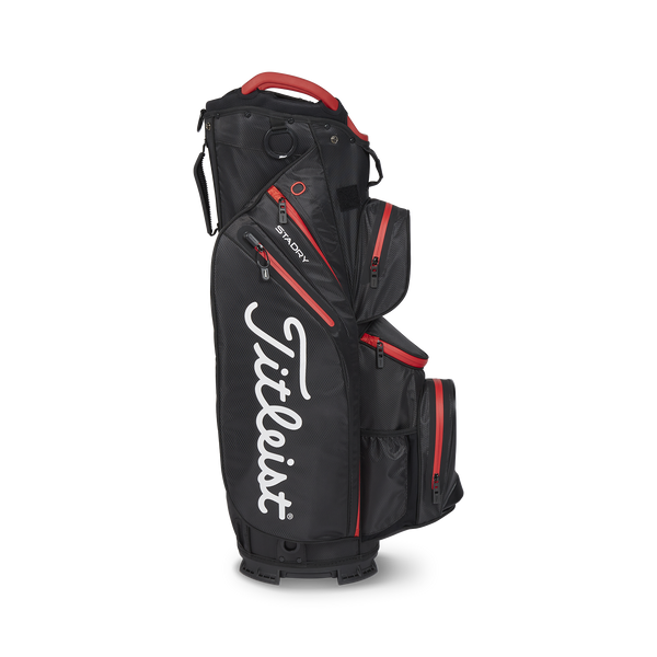 Titleist CART 14 STADRY Vattentät golfbag - Black/Black/Red