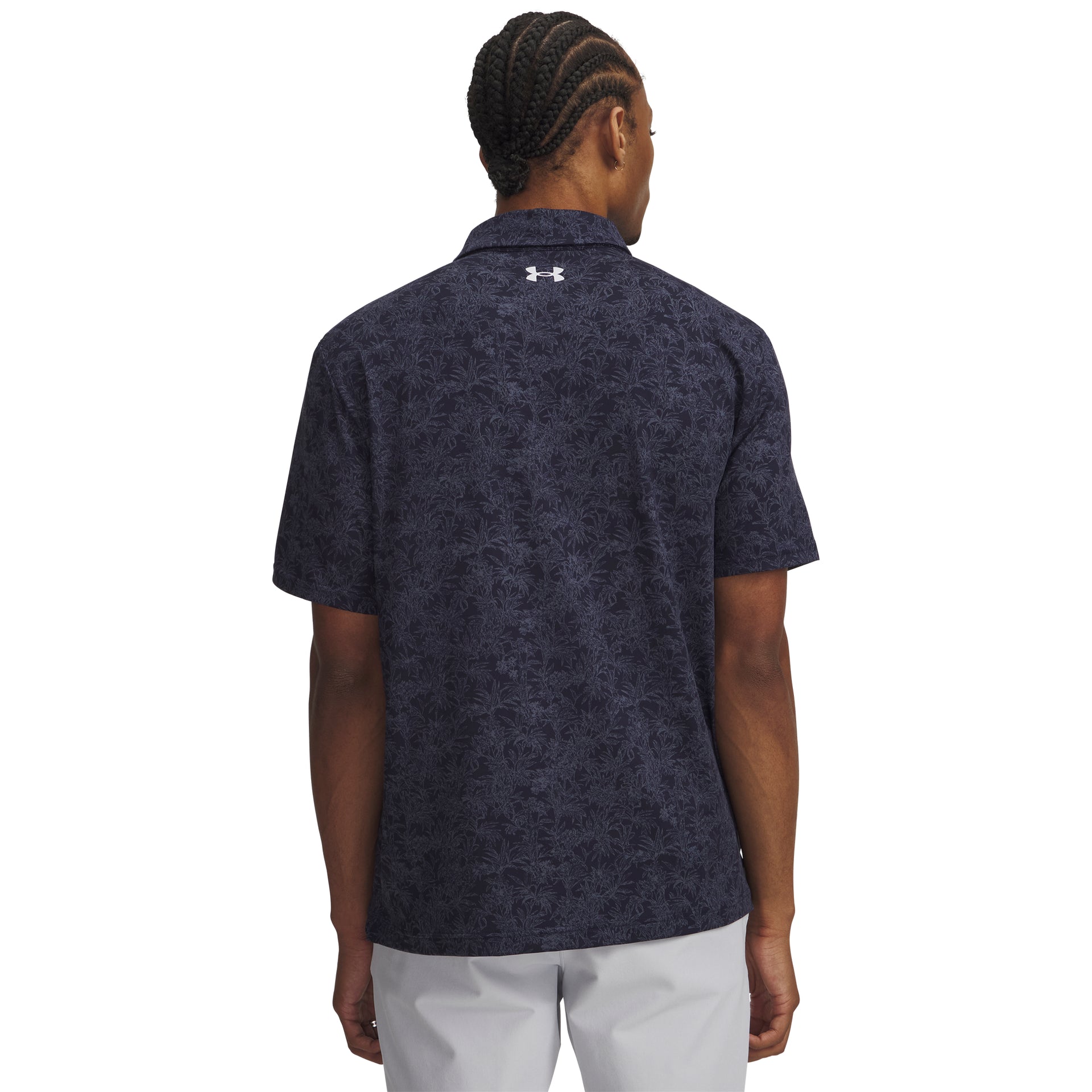 Under Armour Playoff 3.0 Printed Polo Golfpiké Herr - Midnight Navy