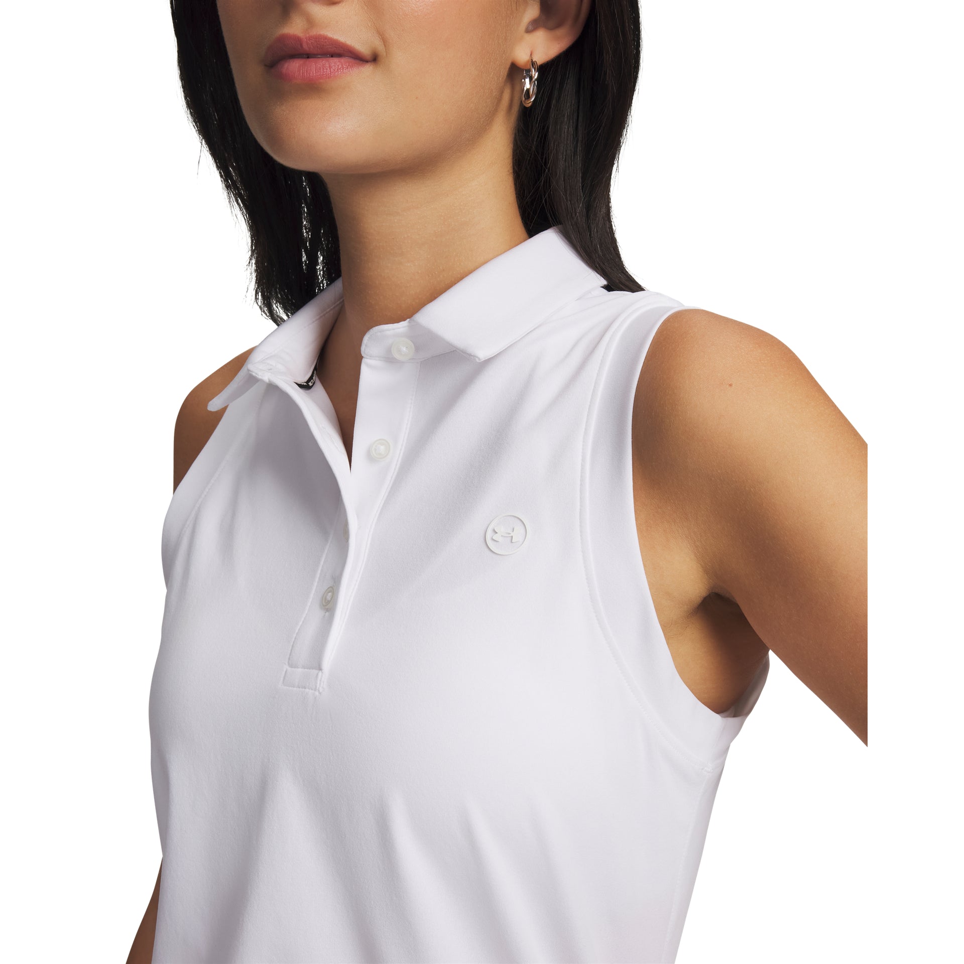Under Armour Drive SL Polo Golfpiké Dam - White