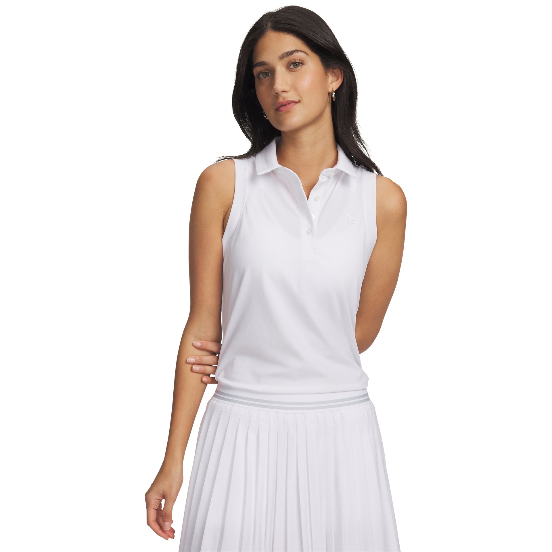 Under Armour Drive SL Polo Golfpiké Dam - White | Golfrummet