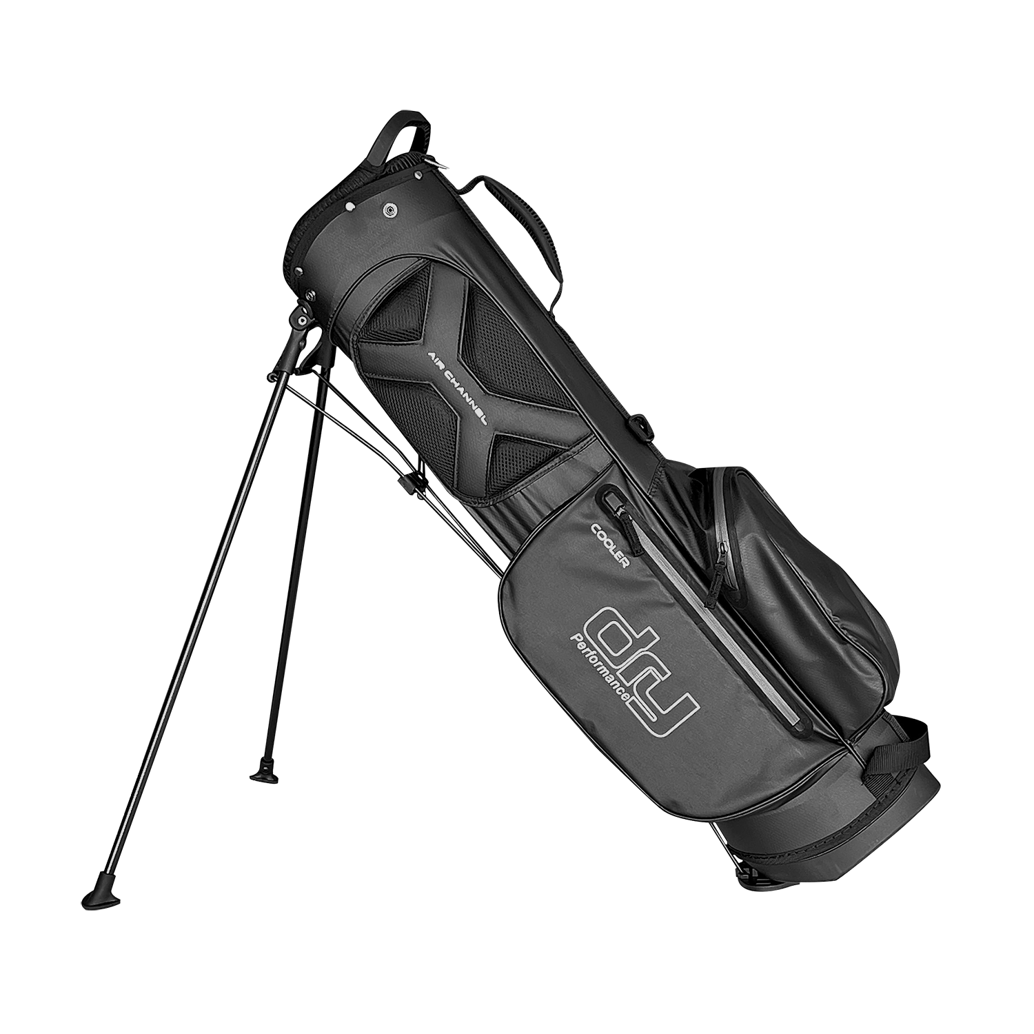 Dry Performance Waterproof 7,5" Standbag Vattentät golfbag - Black/Grey | Golfrummet