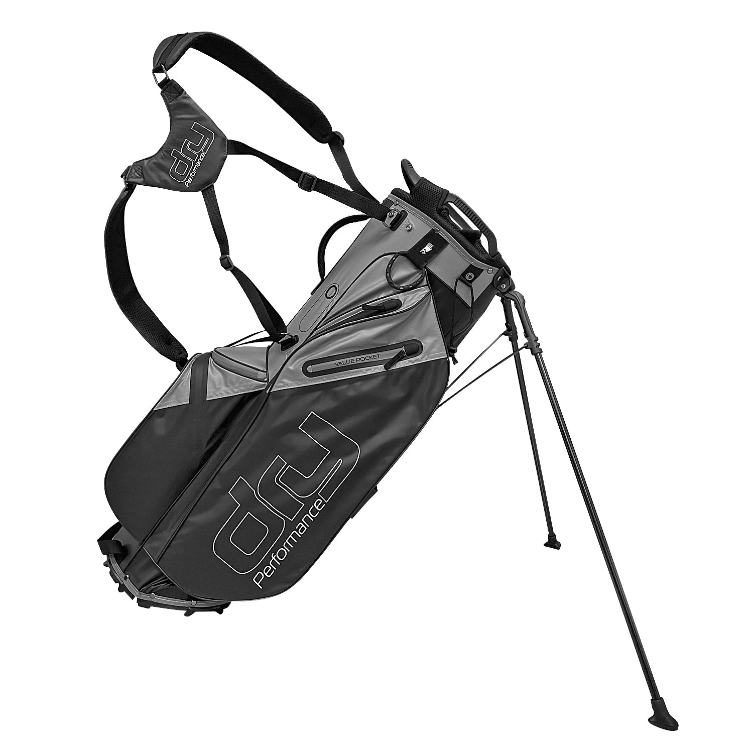 Dry Performance Vattentät Standbag 9" - Grey/Black | Golfrummet