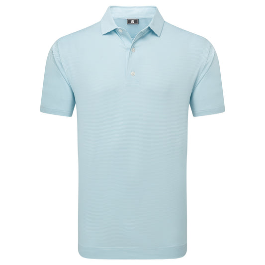 Footjoy Micro Feeder Stripe Lisle - White/Light Blue