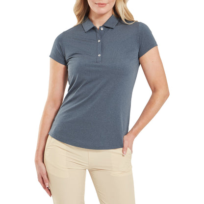 Footjoy Cap Sleeve Lisle - Heather Navy