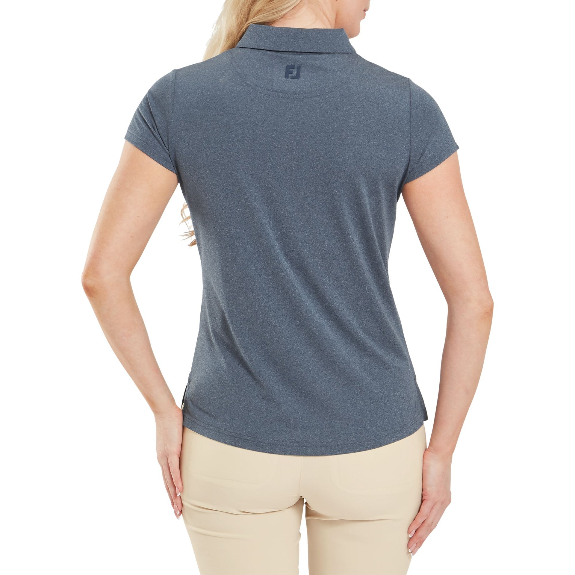 Footjoy Cap Sleeve Lisle - Heather Navy