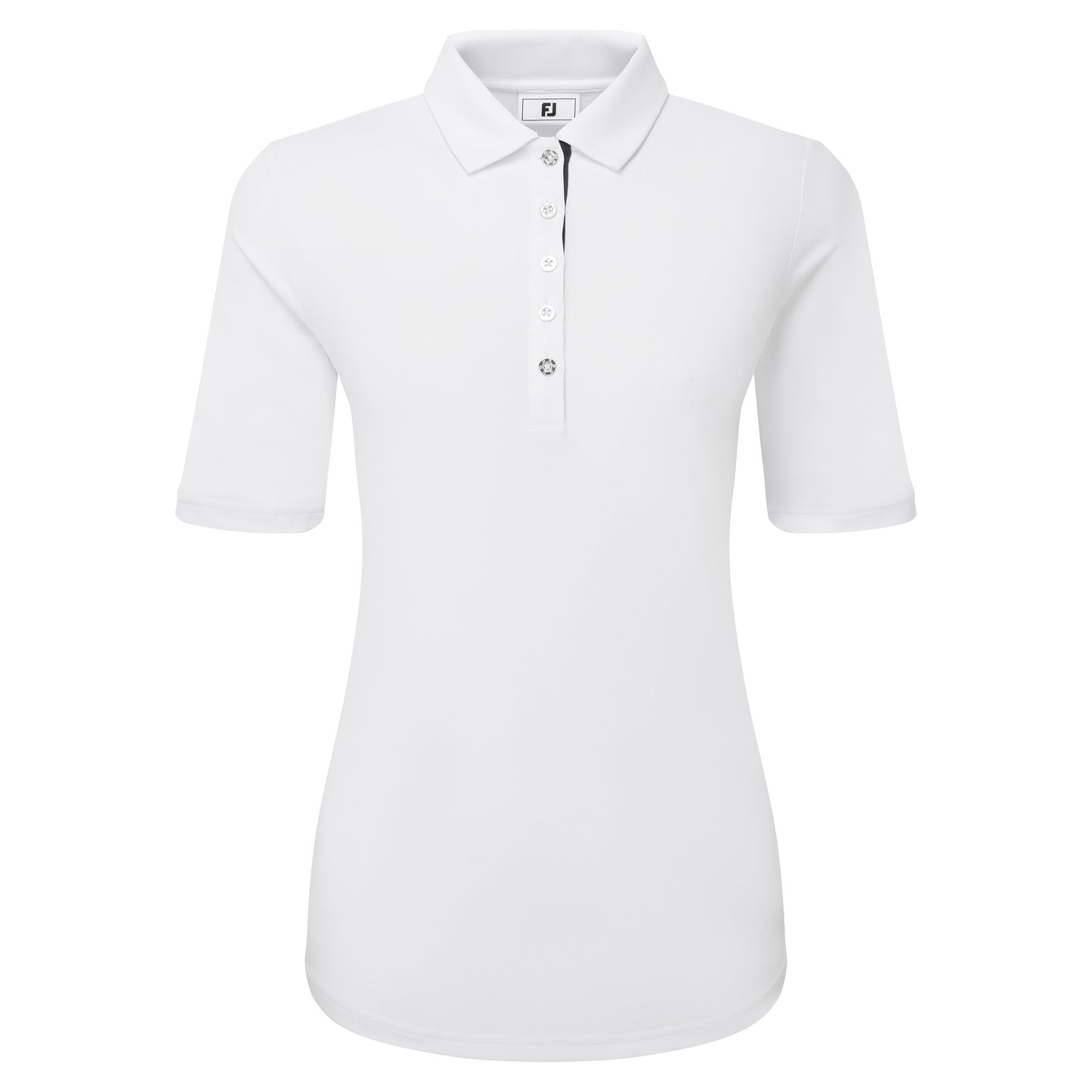 Footjoy Half Sleeve Ruched Lisle - White