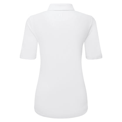 Footjoy Half Sleeve Ruched Lisle - White