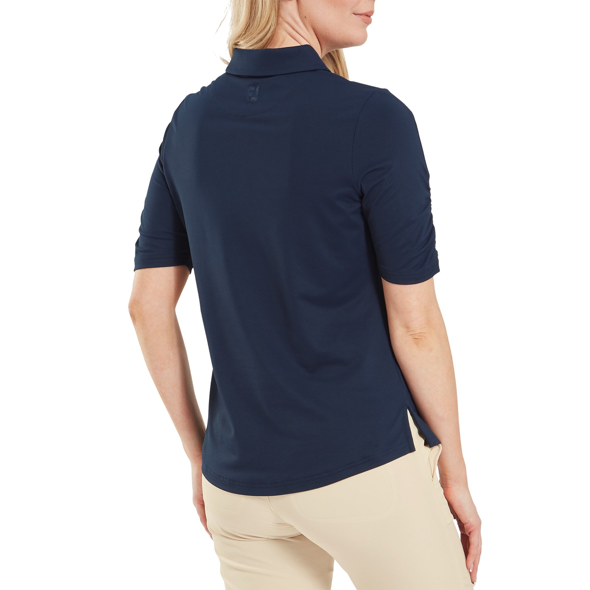 Footjoy Half Sleeve Ruched Lisle - Navy