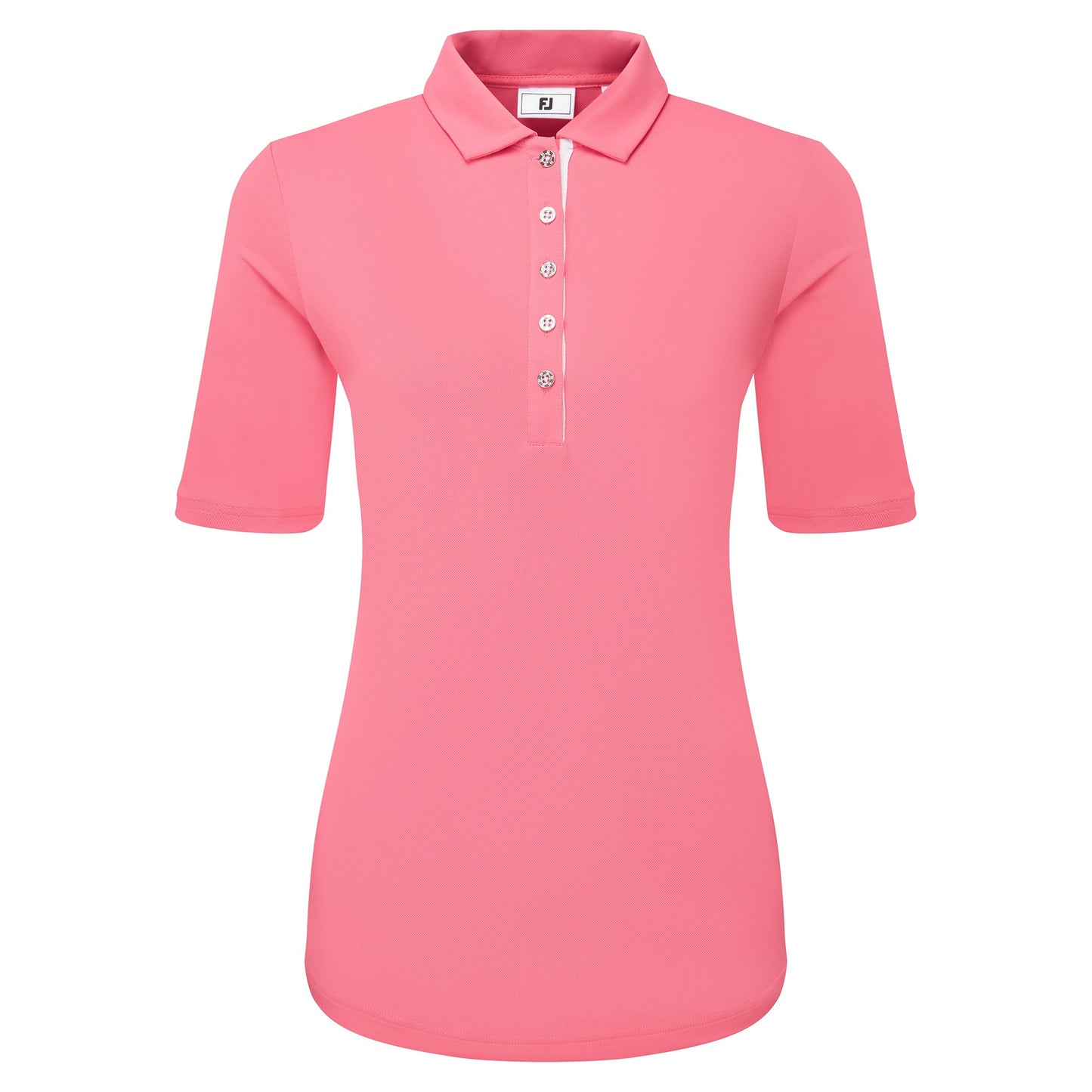 Footjoy puolihihainen rypytetty Lisle-toppi - Pinkki limonadi
