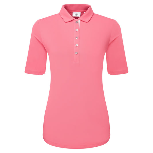 Footjoy Half Sleeve Ruched Lisle - Pink Lemonade