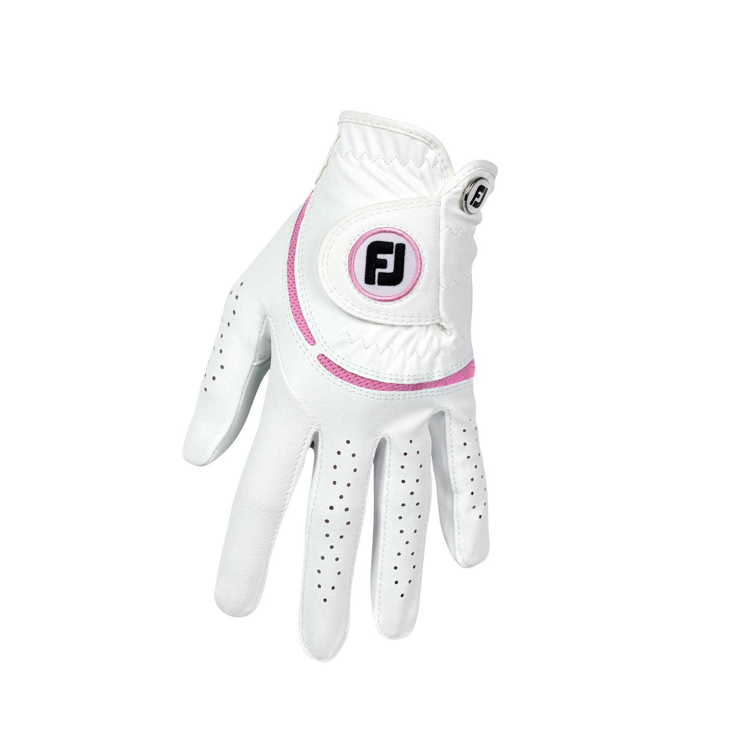 Footjoy WeatherSof - White/Pink Dam