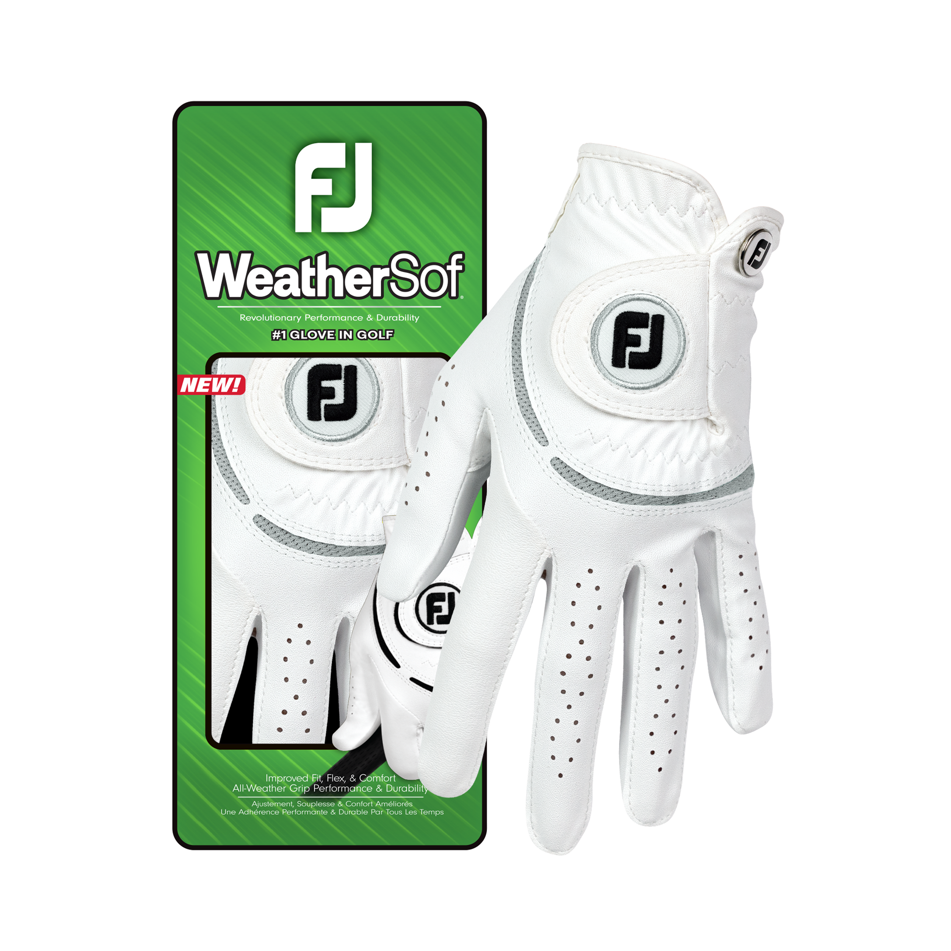 Footjoy-naisten WeatherSof - White/Grey