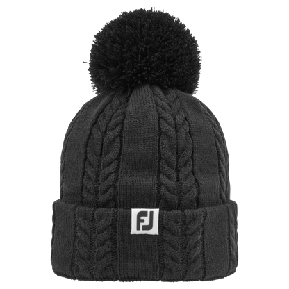 Footjoy WOMEN'S CABLE KNIT BOBBLE - Black