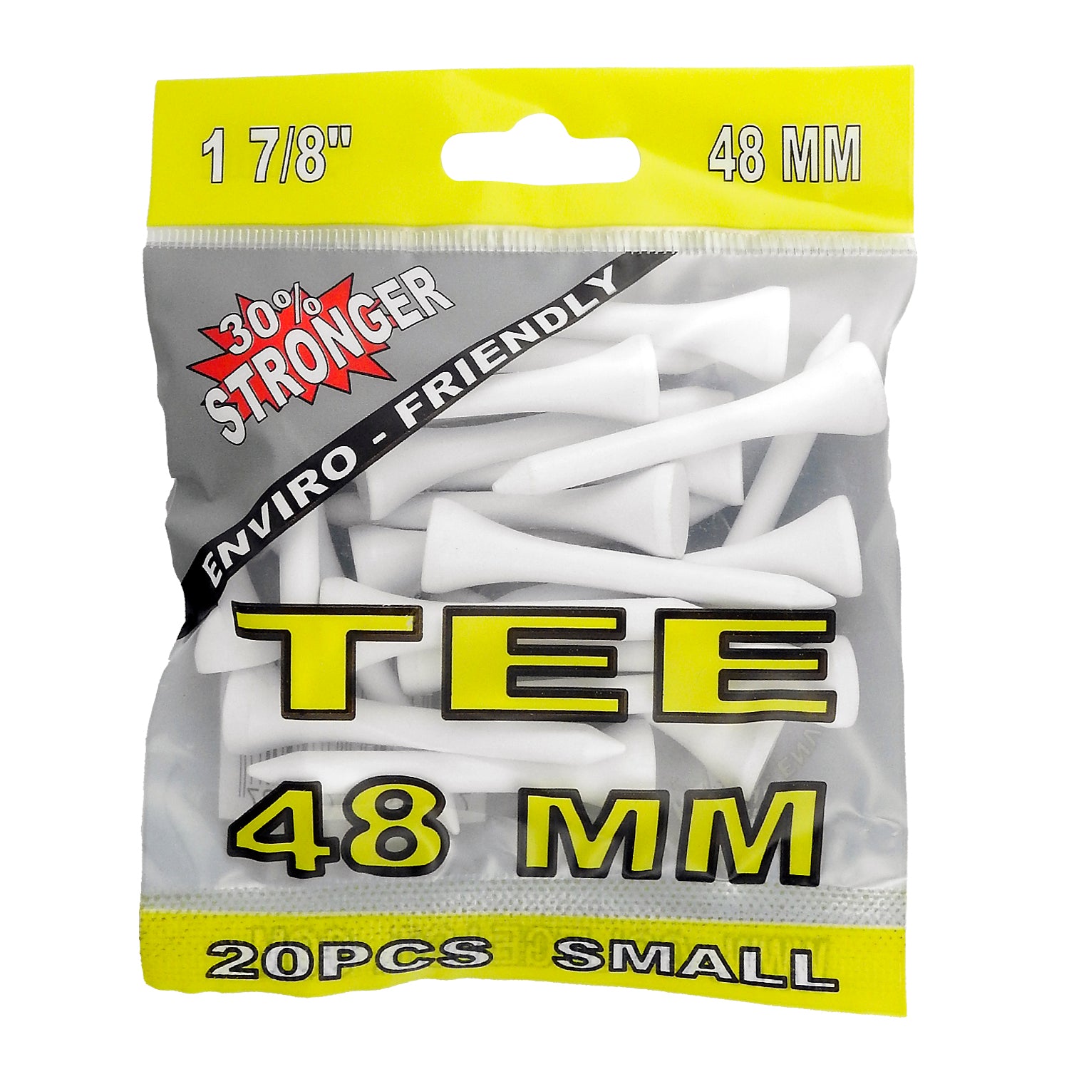 Wood Tees White 48mm