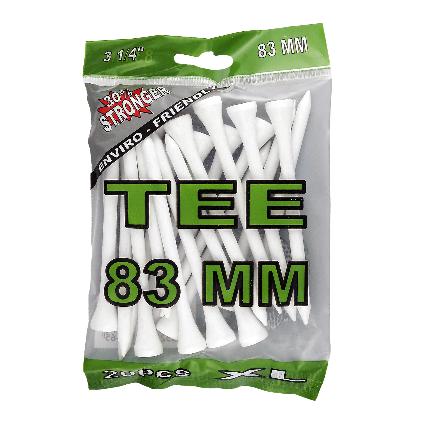 Wood Tees White 83mm