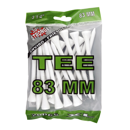 Wood Tees White 83mm